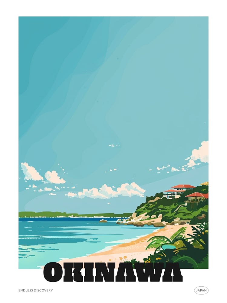 Okinawa Japan 1 Colourful Travel Poster