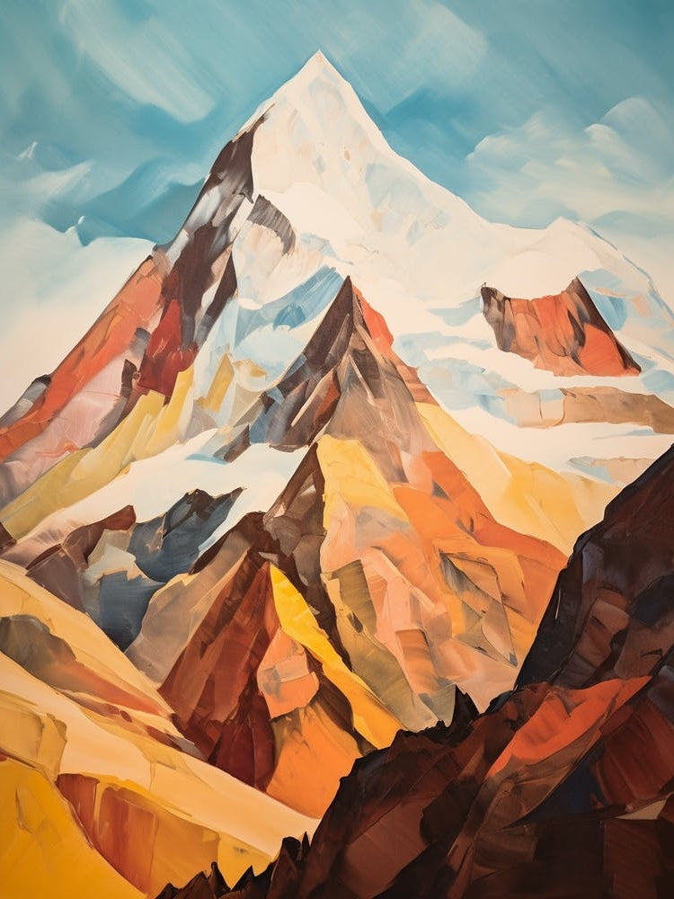Kangchenjunga Nepal India 1 Mountain Painting