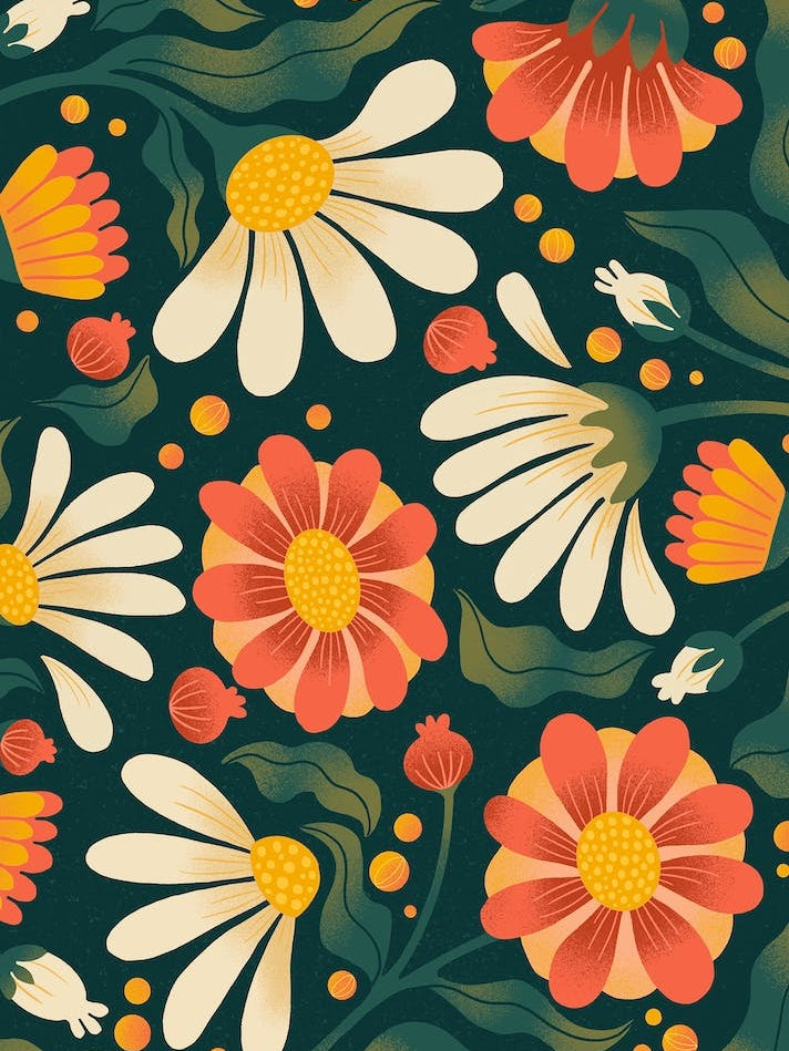 Retro Daisies Daisies