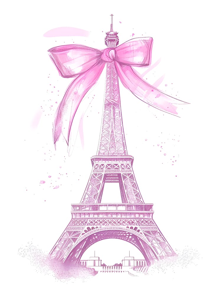 Pink Eiffel Tower