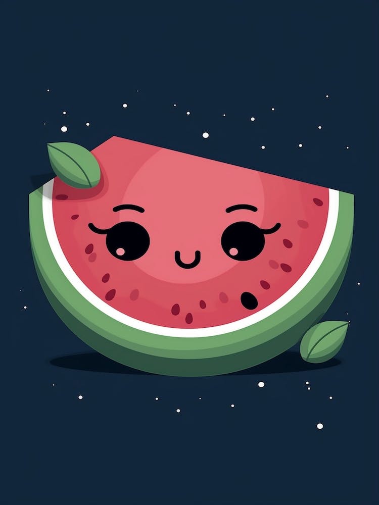 Watermelon Kawaii Illustration 1