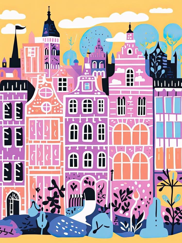 Copenhagen In Risograph Style 1