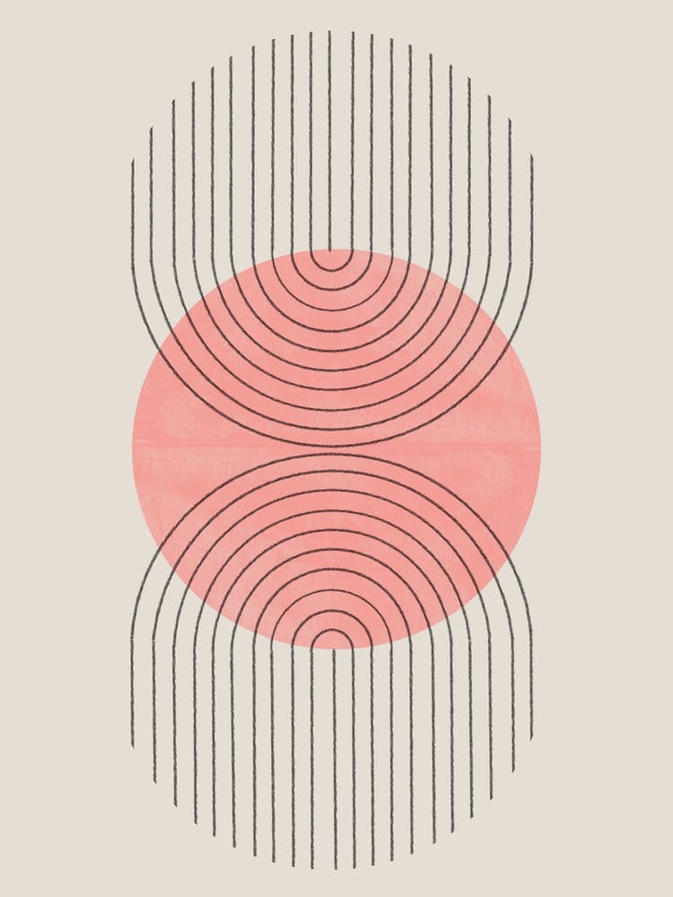 Abstract Painting, Pink Circle