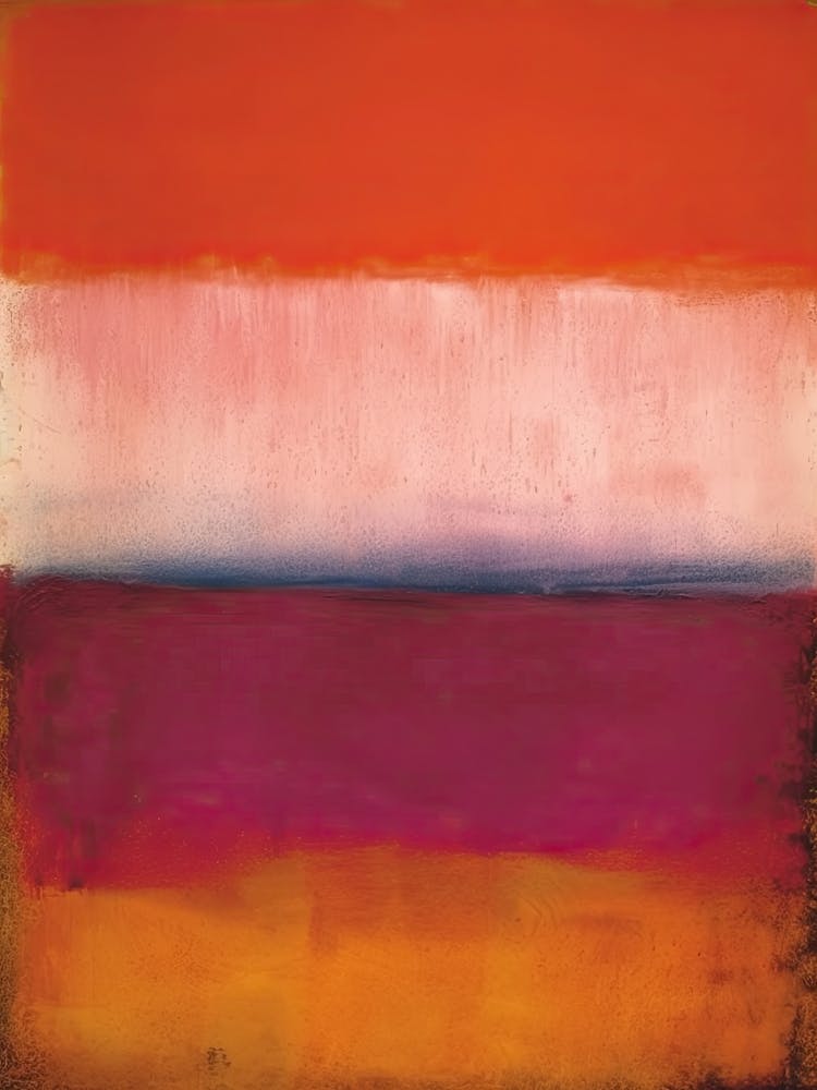 Orange And Red Abstract Painting 4