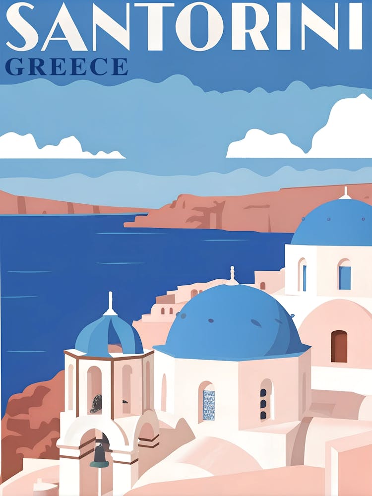 Captivating Santorini Greece Poster