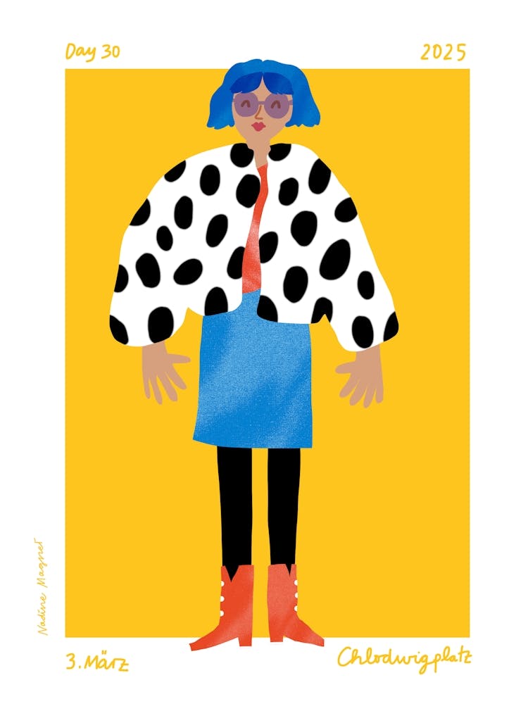 Personnes Édition Carnaval Femme aux Cheveux Bleus