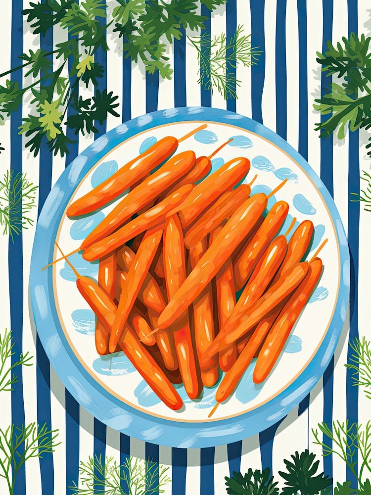 Carrots Summer Illustration 2