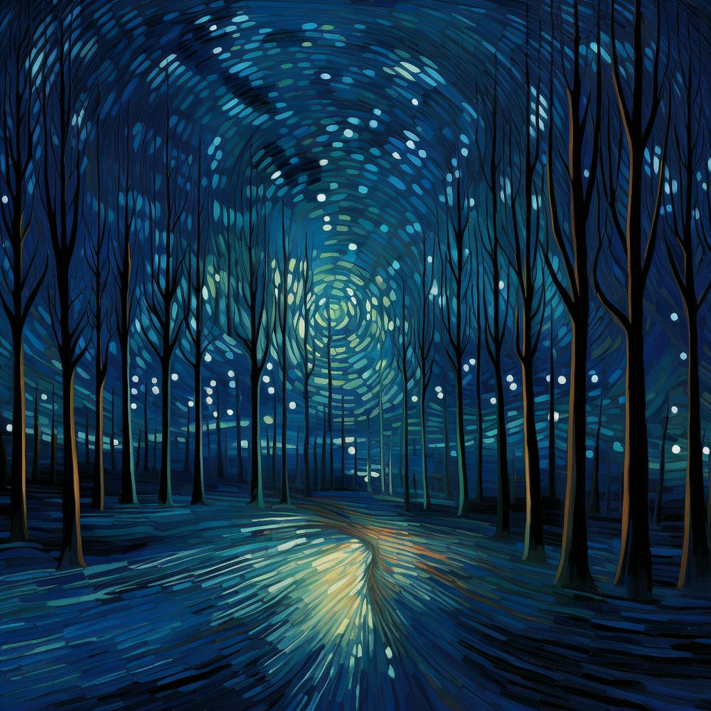 Starry Night In The Forest 1