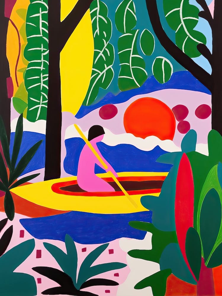 Canoeing In The Style Of Matisse 1