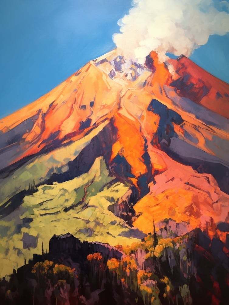 Mount Etna Italy 1 Mountain Painting