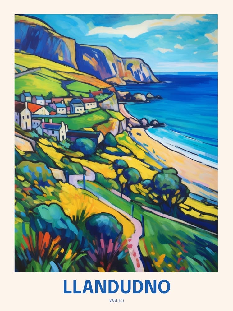 Llandudno Wales  3 Uk Travel Poster