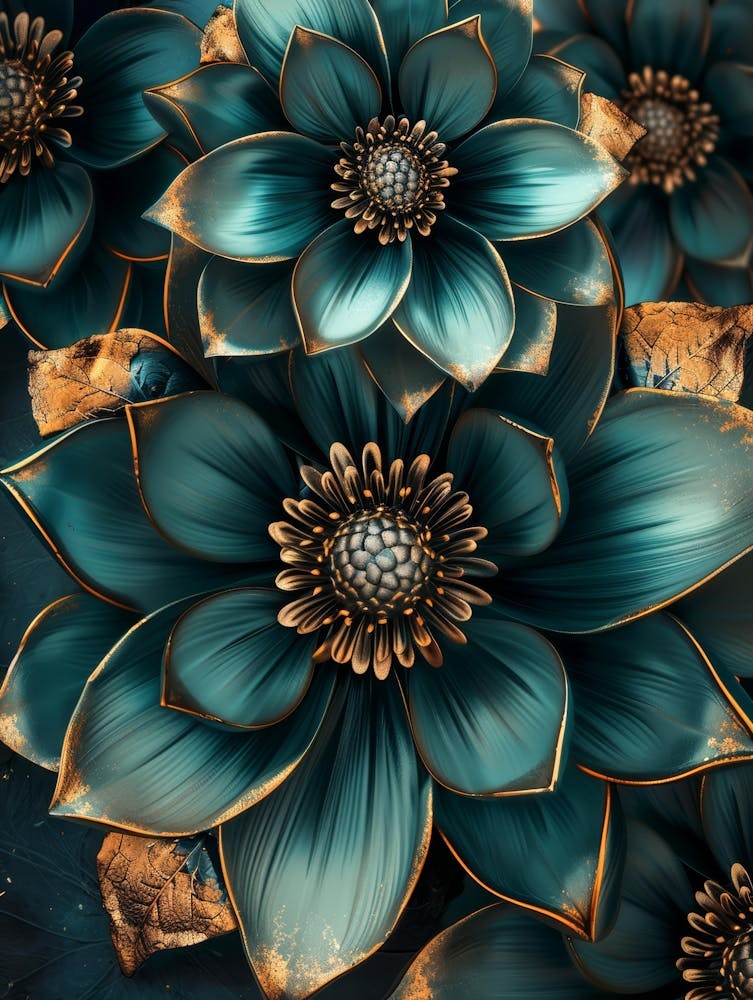 Blue Flowers Wallpaper