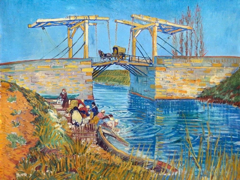 The Langlois Bridge At Arles With Women Washing, Van Gogh