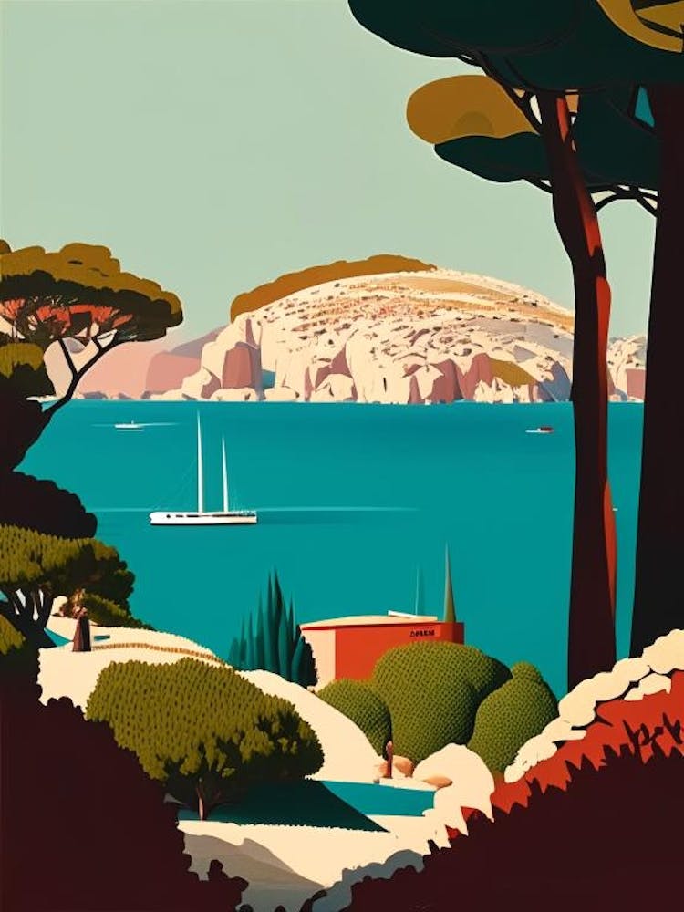 Arcipelago Di La Maddalena National Park Italy Retro