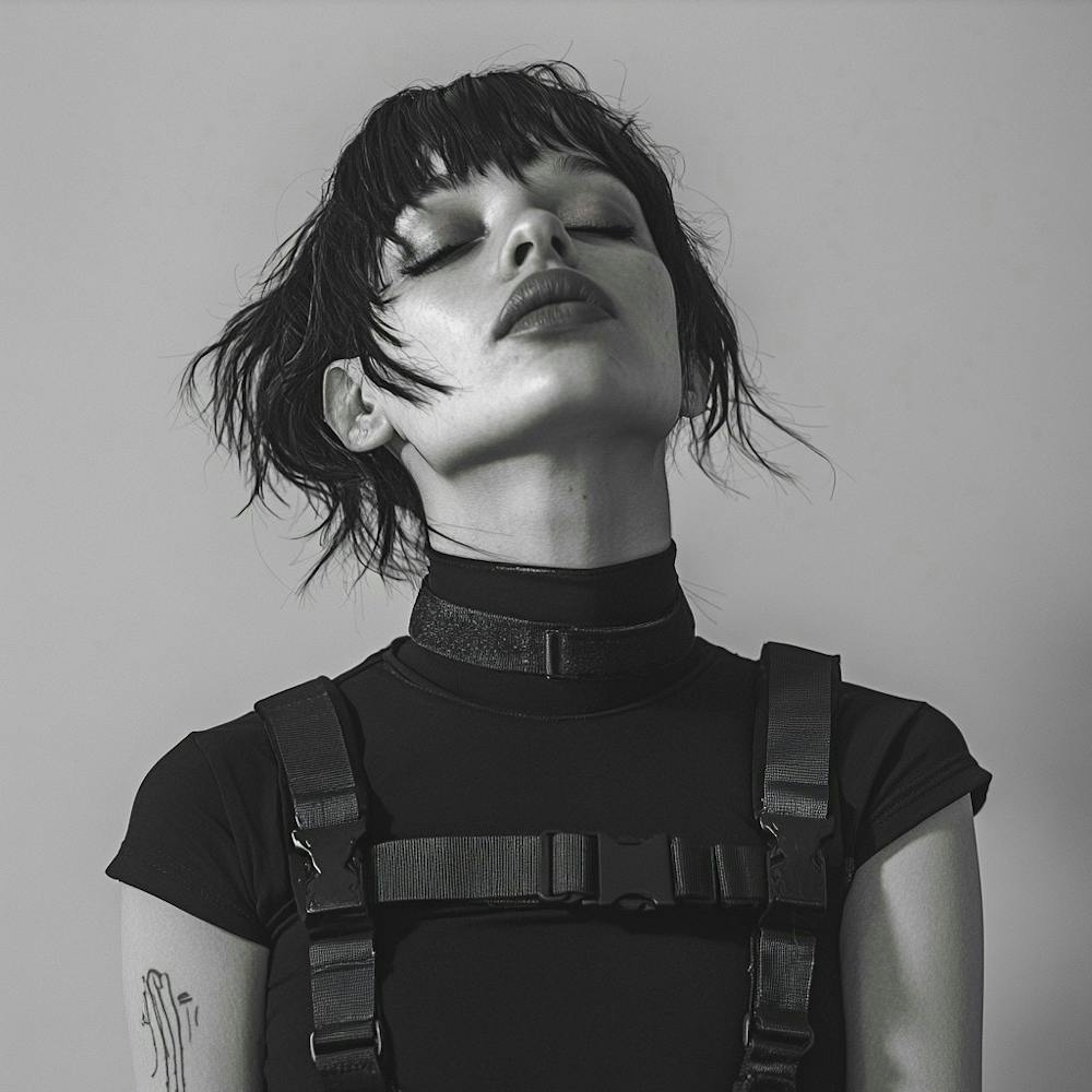 Portrait Noir et Blanc d'Une Femme 2