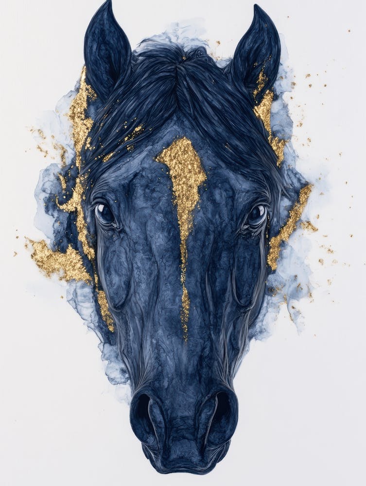 Gold Horse Canvas Print 2