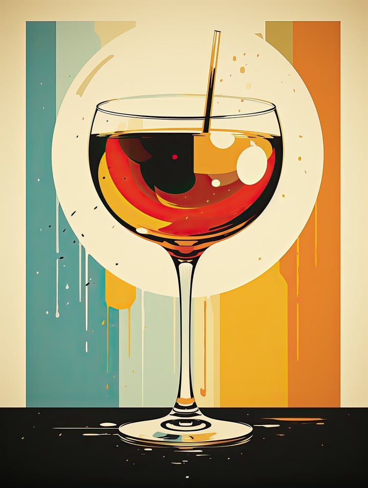 Cocktail In A Glass, Mid century