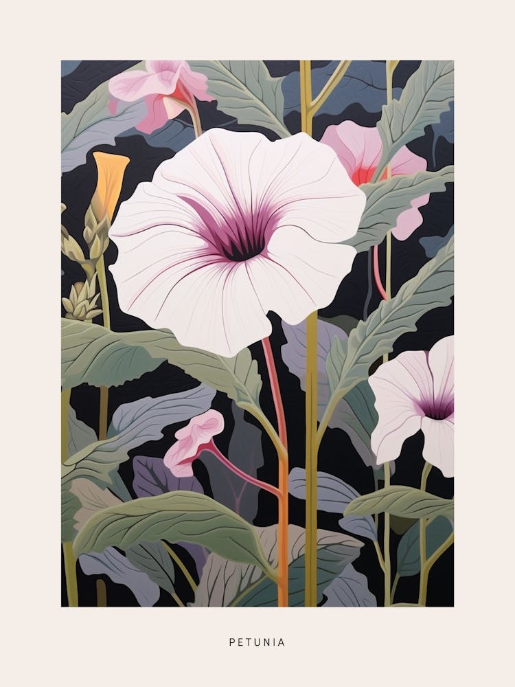 Flower Illustration Petunia Poster