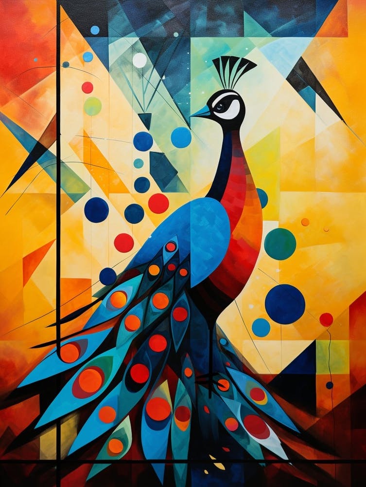 Peacock Abstract Pop Art 4
