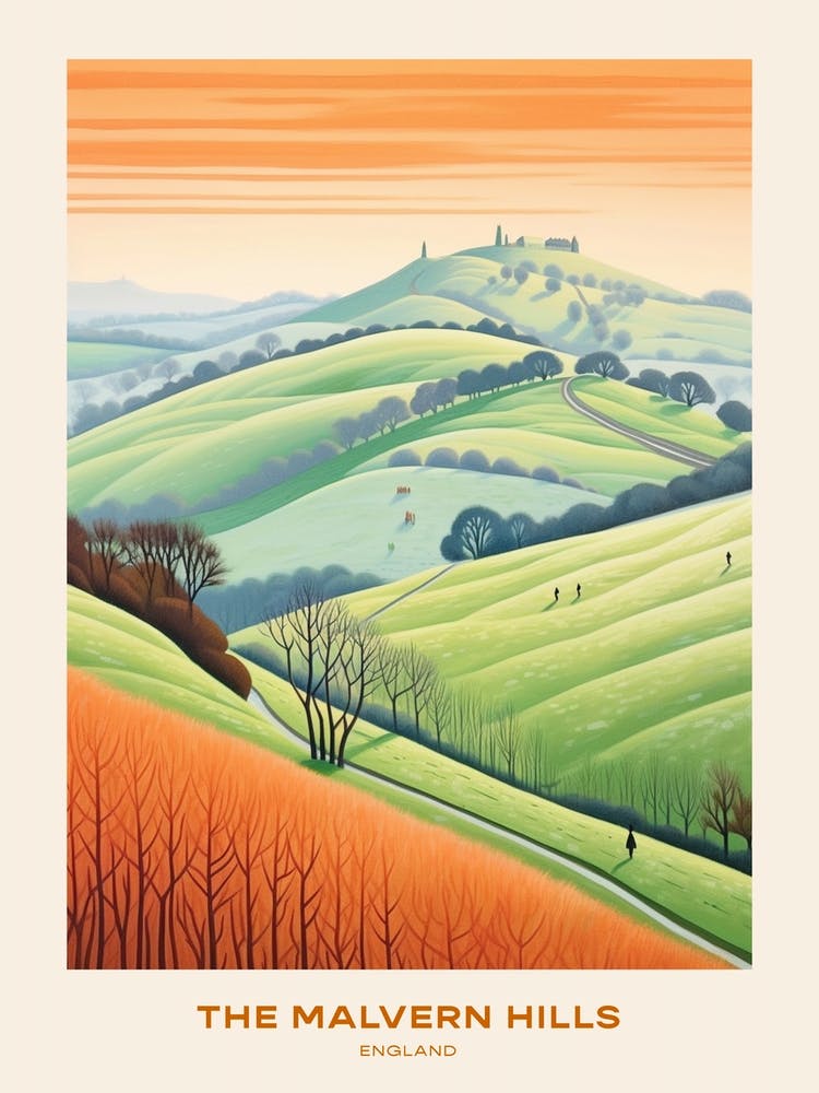 The Malvern Hills England 2 Hike Poster