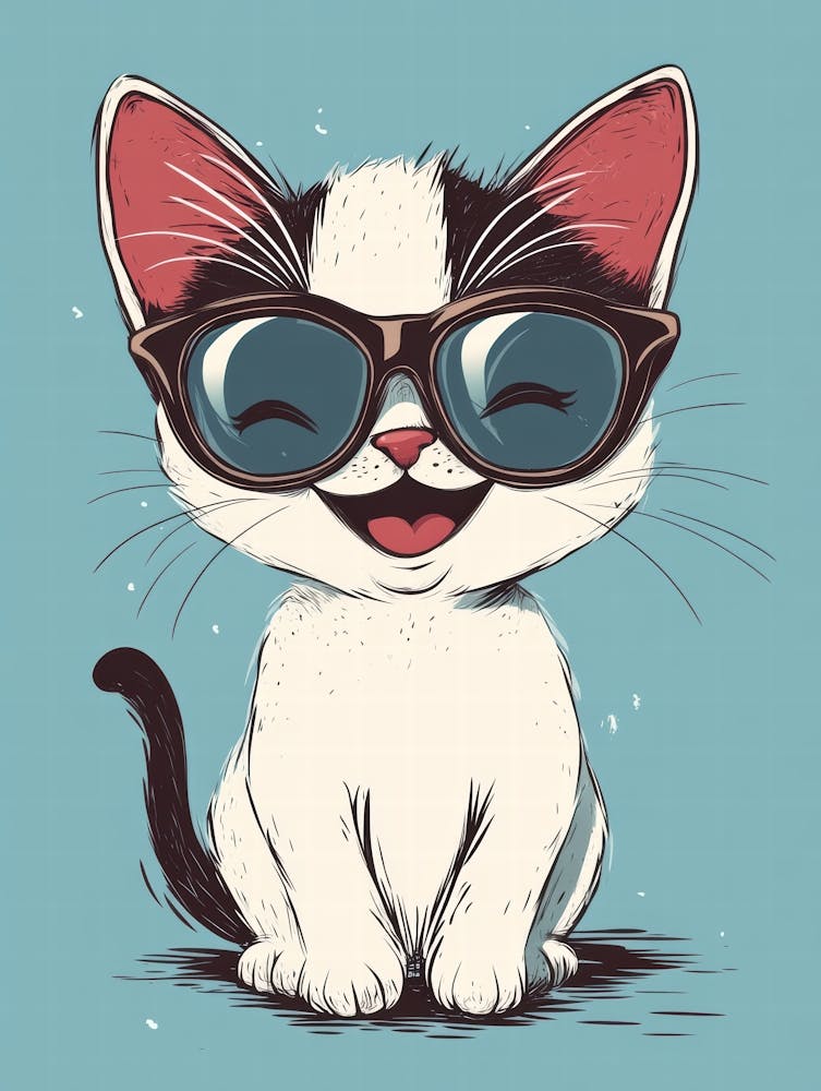 Cute Cat In Sunglasses 3
