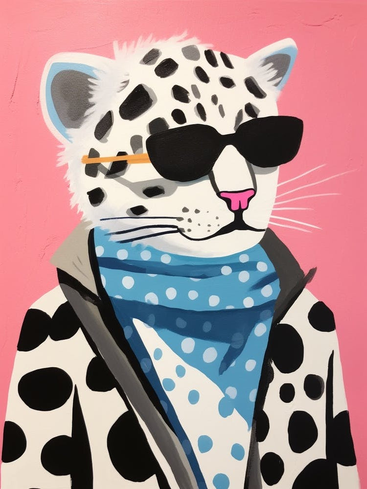 Little Snow Leopard 2 Wearing Sunglasses