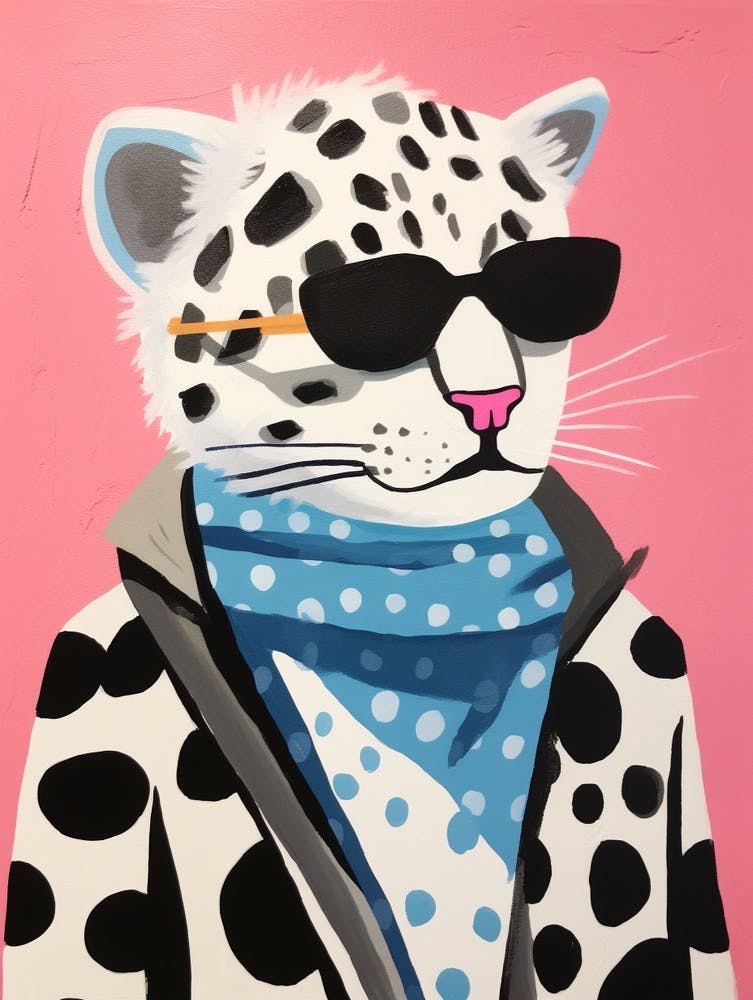 Little Snow Leopard 2 Wearing Sunglasses
