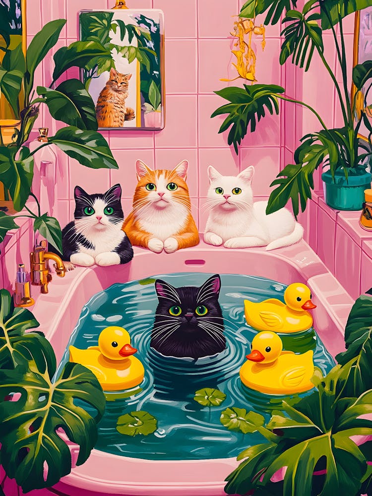 'Cats In The Bathtub'