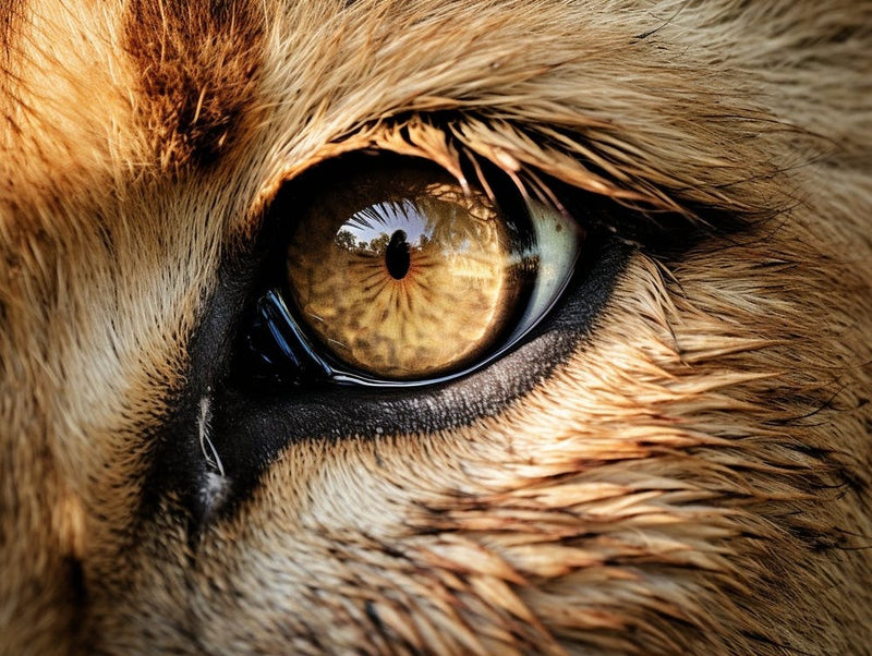 African Lion Eyes Realism Painting1