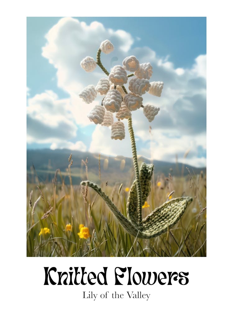 Knitted Flowers Lily Of The Valley