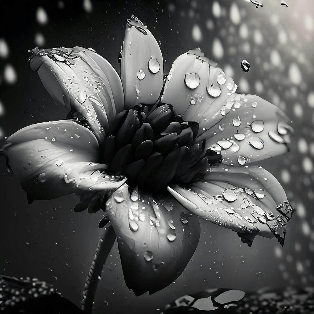 Schwarz-Weiß-Blume