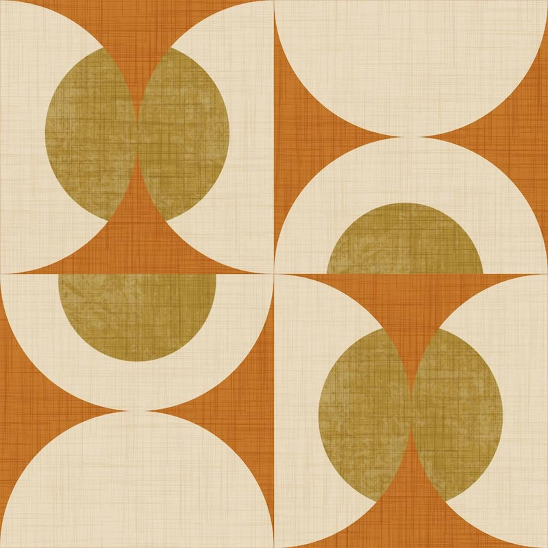 Retro Vintage Circle Fusion Mid Century Orbs Orcher 50s Geometric
