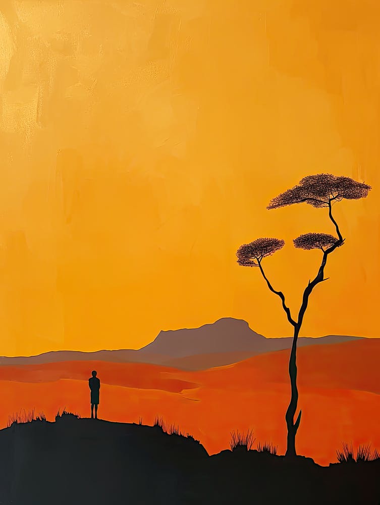 Sunset In The Savannah, Africa 1