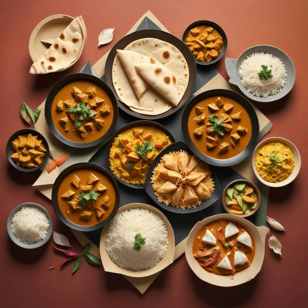 Papercut Food Illustration Closeup