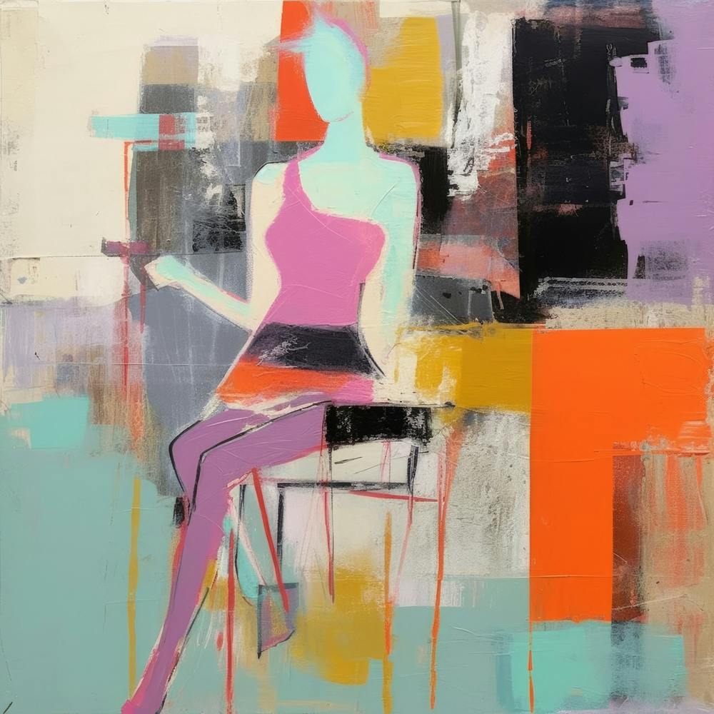 Conceptual Abstract Figurative Color Block Body Painting 1