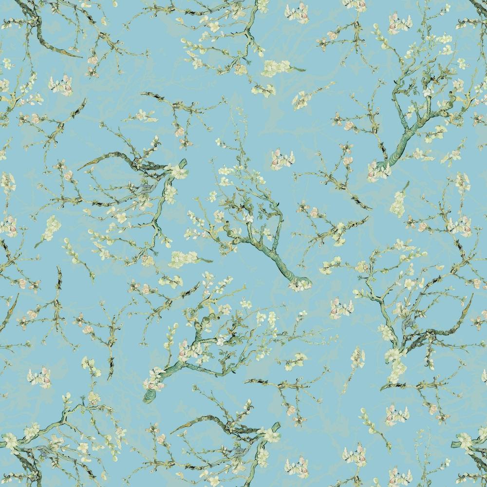 Vintage Van Gogh Cherry Blossoms Garden