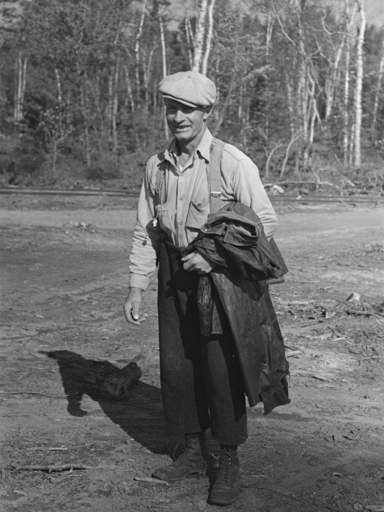 Lumberjack At Camp Near Effie, Minnesota By Russell Lee 1