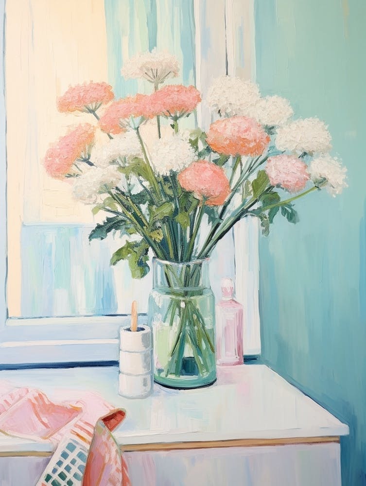A Vase With Queen Anne S Lace, Flower Bouquet 2