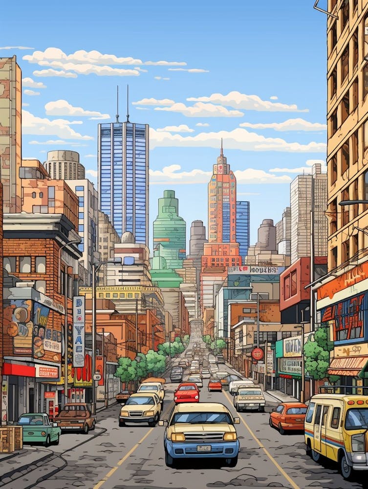 Johannesburg Pixel Art 4