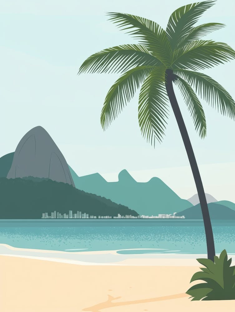 Palm Tree On The Beach 1