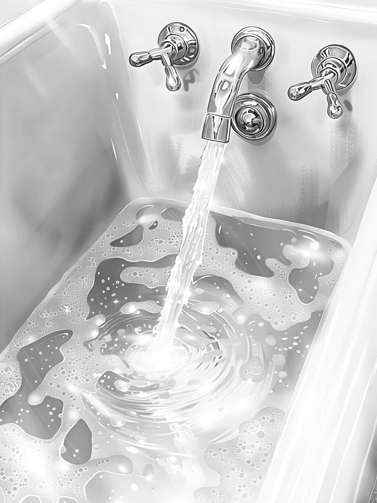 Bathtub With A Faucet