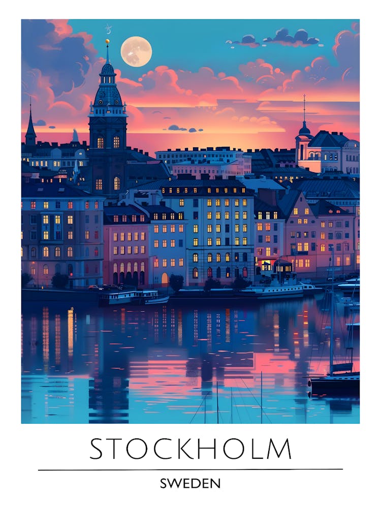 Stockholm At Dusk