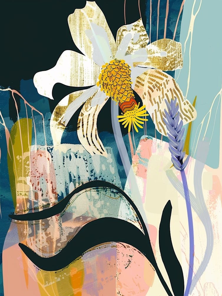 Bunte Blumenillustration Margerite 2