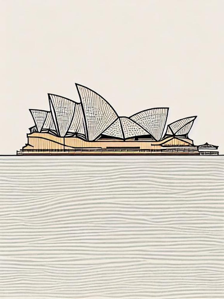 Sydney Opera House Sydney Boho Landmark Illustration