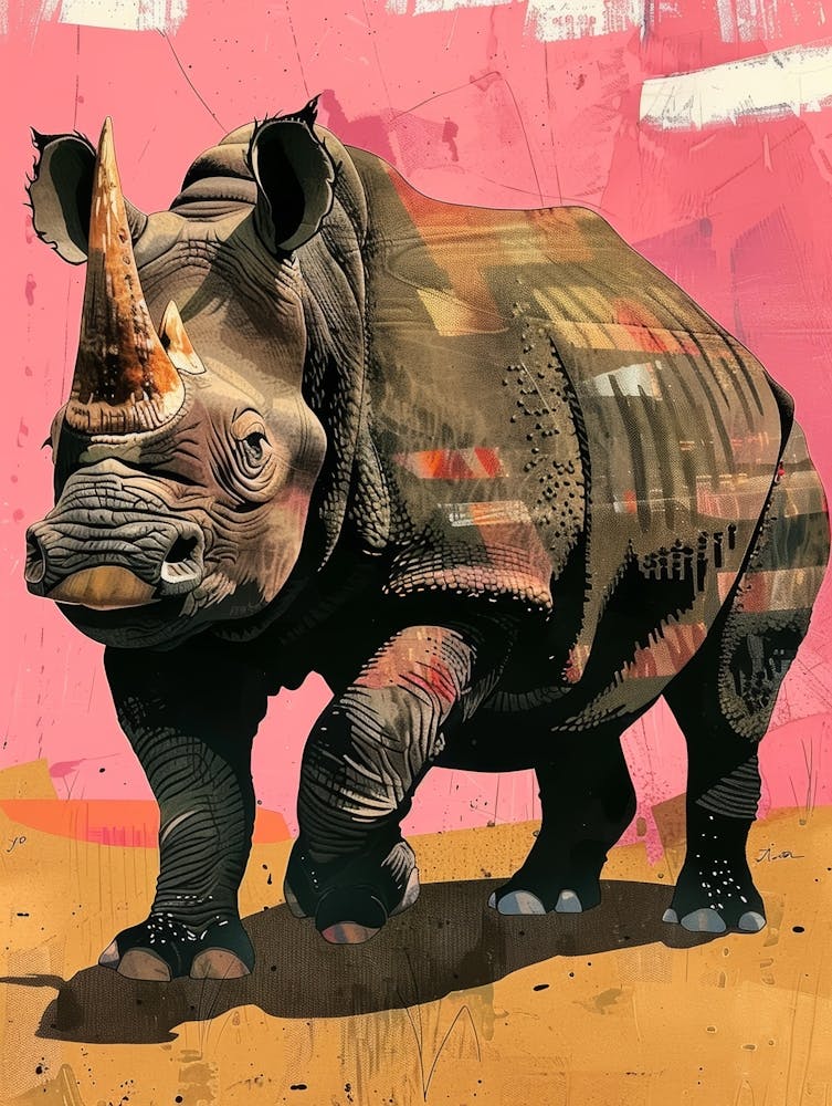 Nashorn Leinwanddruck 1