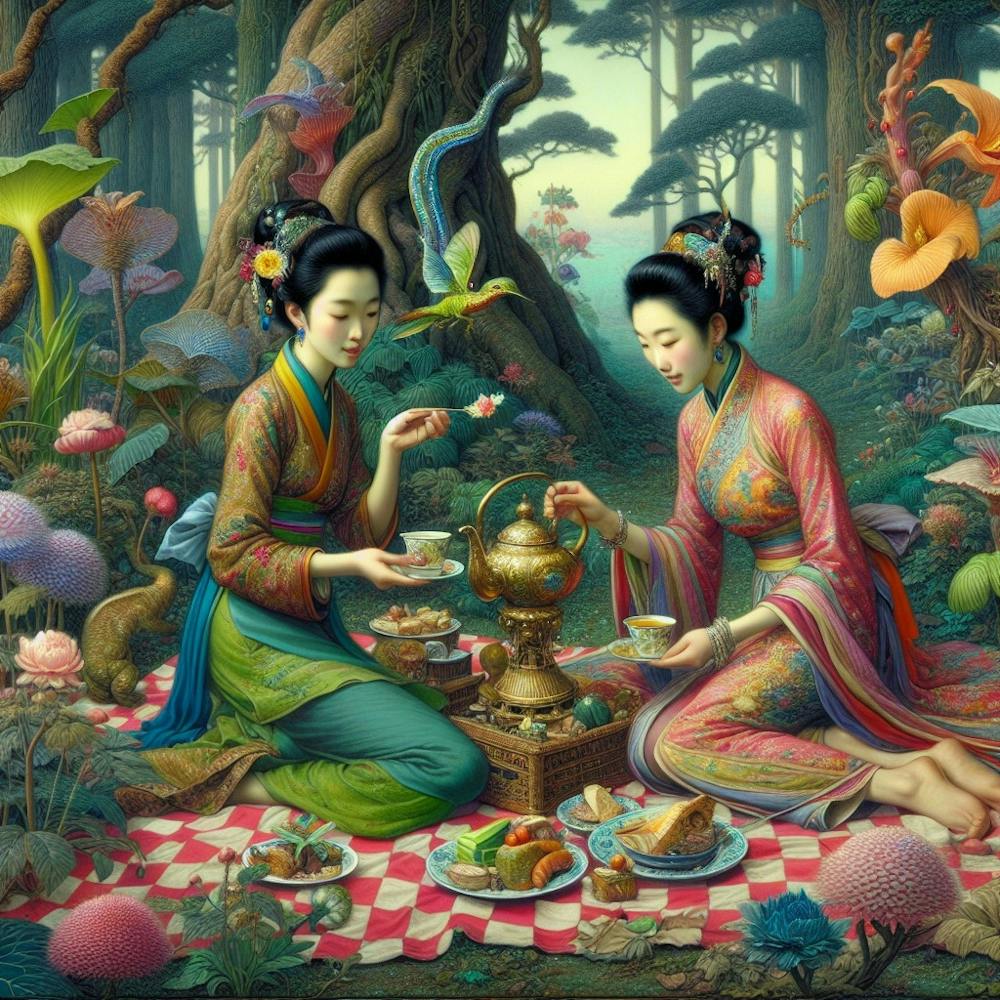 Traditional Tea in nature