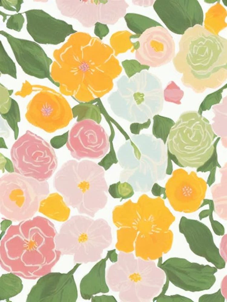 Sweet Pea Pastel Floral 2 Flower