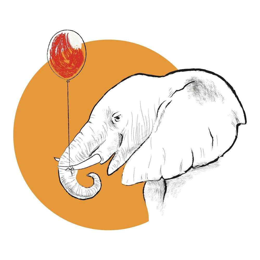 Elephant With Balloon