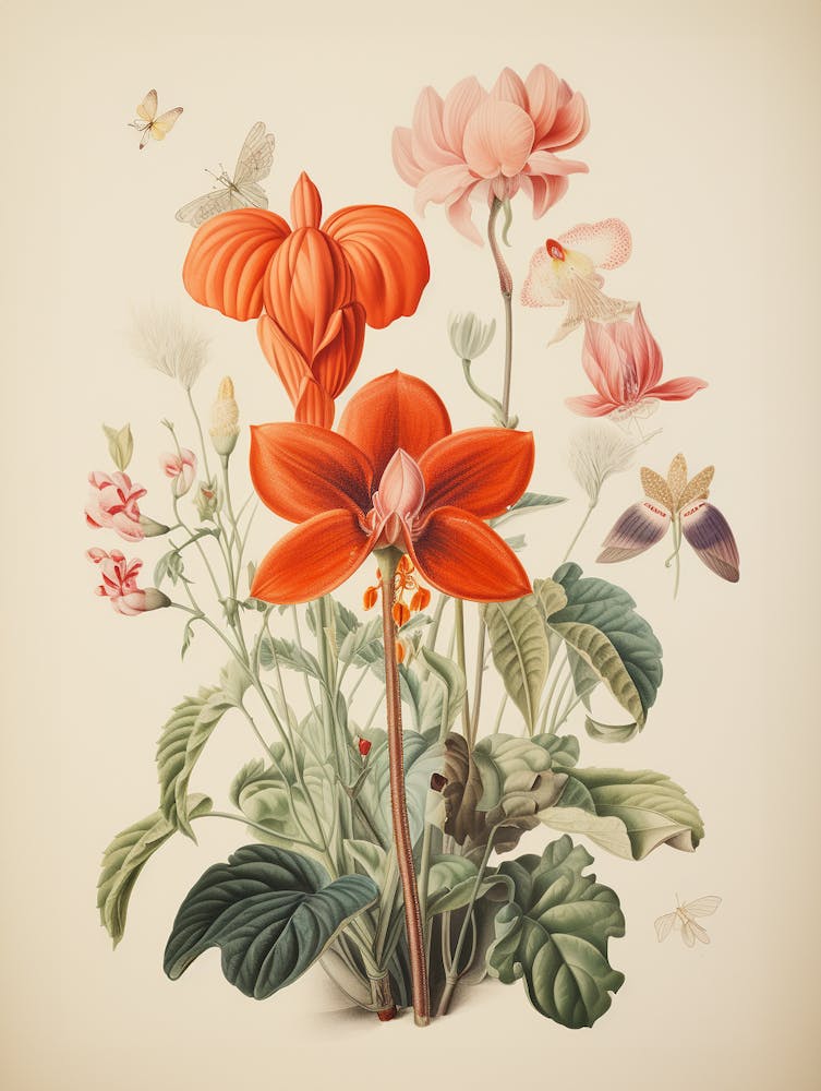 Alexander Marshal Inspiriert Botanischer Blühender Blumen Kunstdruck