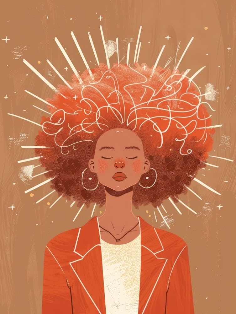 Frau mit Afro-Haar